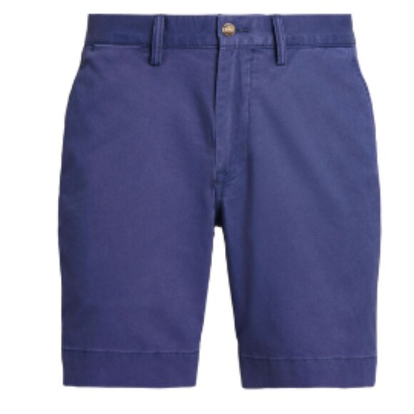 Polo Ralph Lauren Other - POLO RALPH LAUREN Flat-front Cotton-blend Shorts Navy Blue relaxed fit